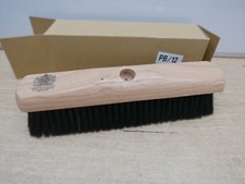 HILLBRUSH PB12 300MM VERY SOFT PURE BRISTLE LAQUERED BROOM HEAD + CROWN EMBLEM