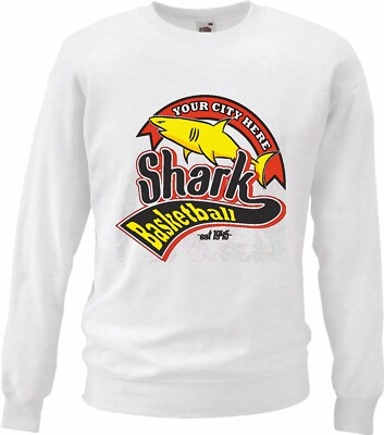 Sweatshirt SHARK BASKETBALL MANNSCHAFT WEISSER HAI SHARK ATTACK HAI ATTACKE MEGA