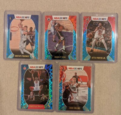 2020-21 NBA Hoops Teal Explosion Lot - Beal, Porzingis, Porter Jr, Wood, Collins