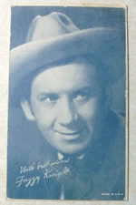 J1104 Postcard Fuzzy Knight exhibit carnival penny card actor