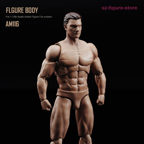 ANT 1:12 Flexible Muscle Man 6" PVC Male Strong Action Figure Body Pistol Dolls - Picture 10 of 12
