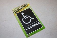 SIGN Sign ADA Braille Handicapped Accessible Restroom 6x9 New in Pack WG