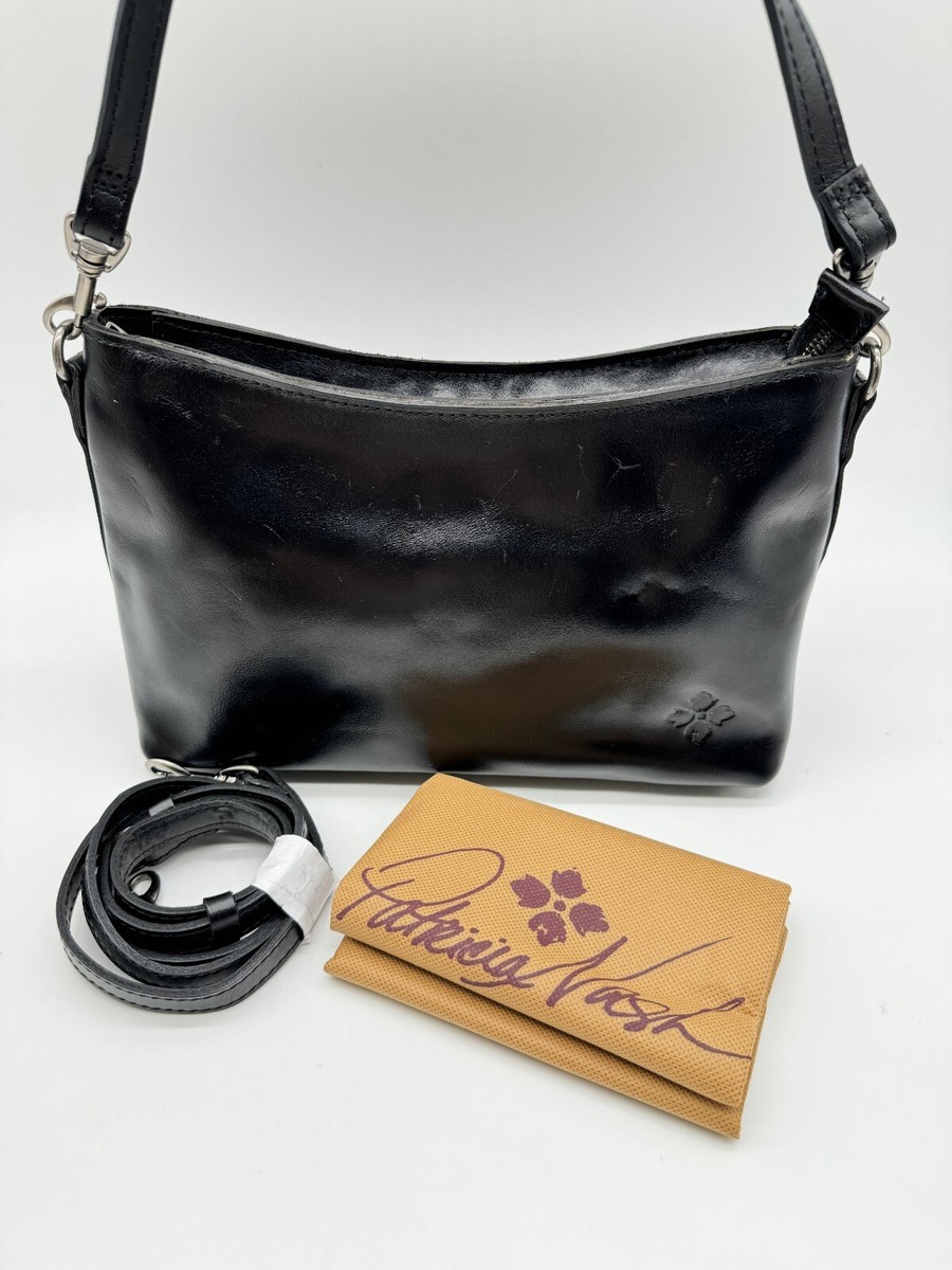 PATRICIA NASH Betta medium leather shoulder crossbody bag Dust