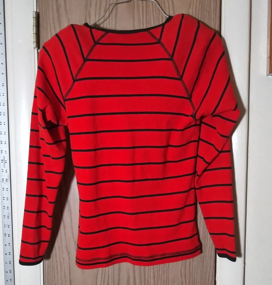 Liz Claiborne Petites Vintage Knit Cotton Striped Suit Top and Skirt - Image 4 of 4