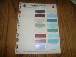 1960 De Soto AFI Color Chip Paint Sample - Vintage