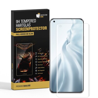 1x 9H Panzerfolie für Xiaomi Mi 11 Ultra FULL CURVED Hartglas Schutzglas HD KLAR