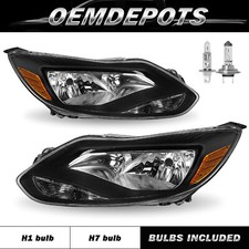 For 2012-2014 Ford Focus Black Housing Headlights Assembly Headlamps Leftright