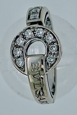 BVLGARI Ring 18K White gold w Diamonds. size 5