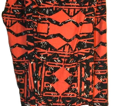 LuLaRoe One Size OS Leggings Green Black Orange Tribal