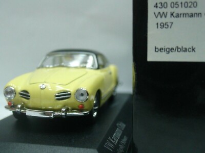 ミニカー1/18箱ありVolkswagen Karmann Ghia 1957 WOW EXTREMELY RARE VW Karmann Ghia T14 Coupe 1957 L.Yellow/Black 1