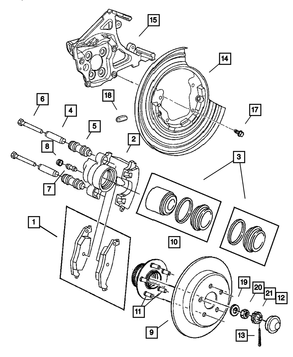 Genuine Mopar Rear Wheel Hub Cap 4616560