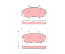 Brake Pad Set, Disc Brake TRW GDB1572 for Ford