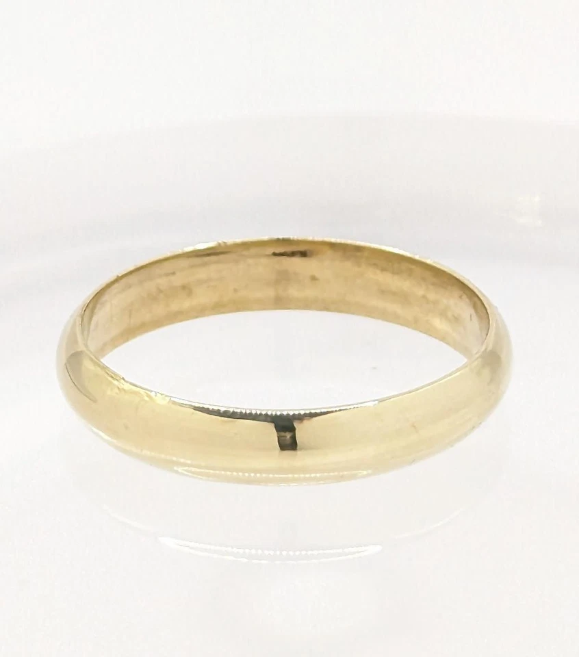 Anillo de boda de oro amarillo macizo de 10 quilates 2,73 g liso simple tradicional talla 9,25 Foto 3 de 4