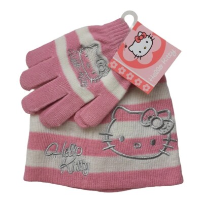 *HH* Hello Kitty Hat & Glove Set Sanrio Hat Fashion Hat Bonnet