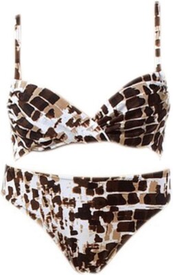 NEU: AFRICAN STYLE DESIGNER BÜGEL BIKINI 36 38 B DIVA 90  schoko print *058808
