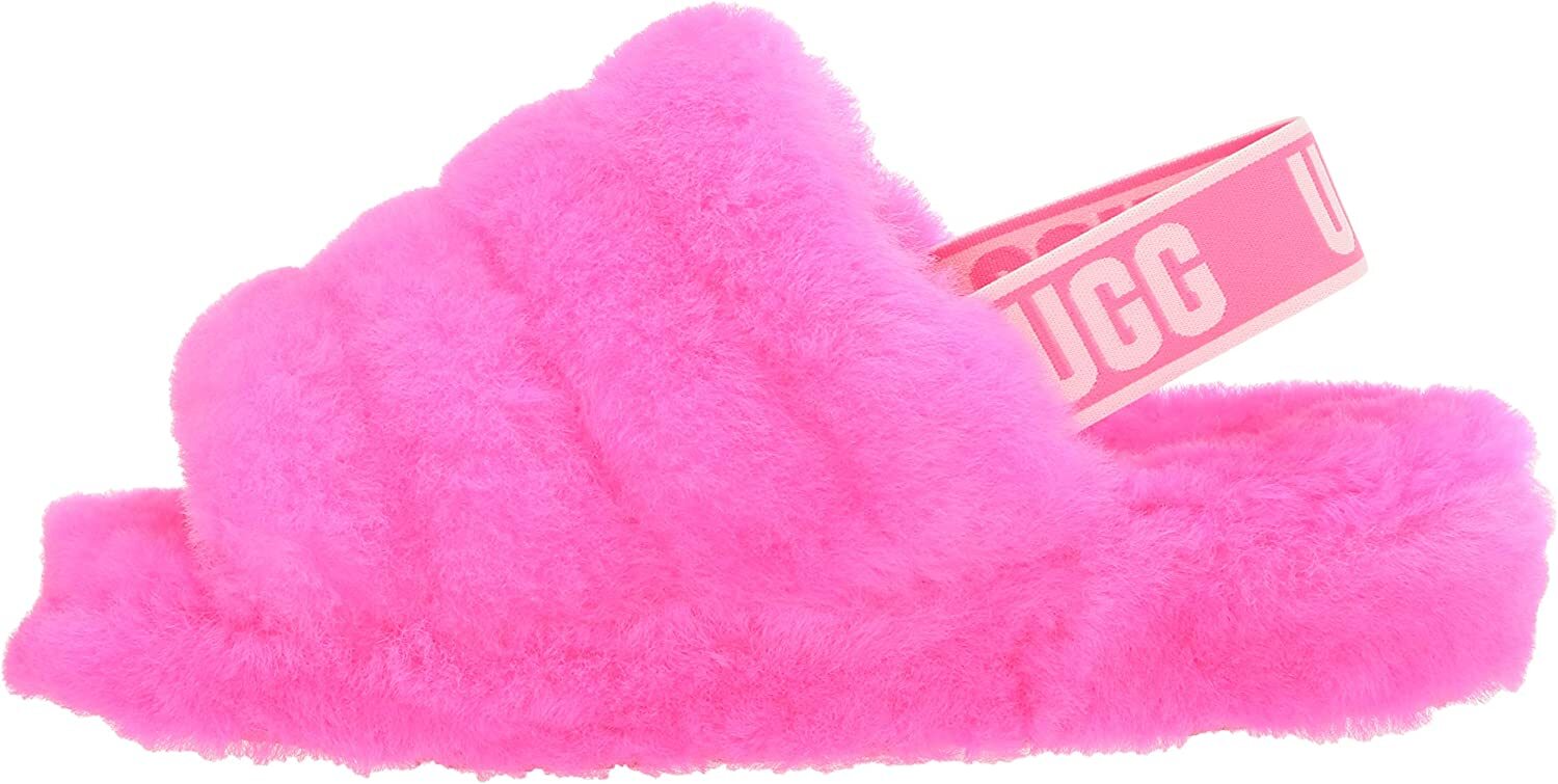 UGG FLUFF YEAH SLIDE Sandals Taffy Pink New | eBay