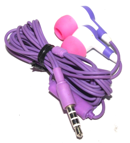 Ear Pollution Pink Purple Earbuds Headphones Headset - 第 1/1 張圖片