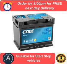 EK620 EXIDE AGM Car Battery (027AGM) BMW X1 1.5 sDrive20i MHEV U11