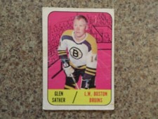 1967-68 Topps Hockey card #38 Glen Sather (Bruins)  See pictures
