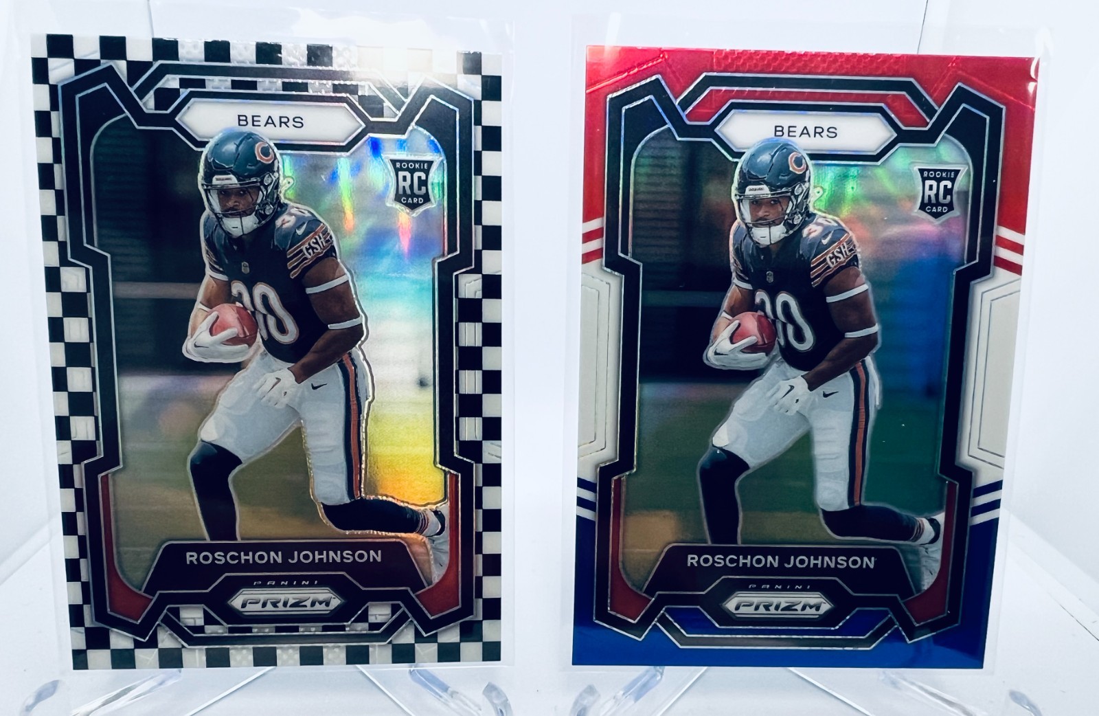 2023 Panini Prizm - Rookies Roschon Johnson #314 Black & White Checker Prizm...