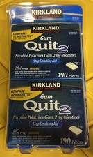 Kirkland Signature Quit Gum, 2 mg 380 Pieces Stop Smoking Aid