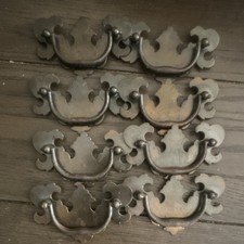 Vintage/Retro Antique Bronze Metal Bail Pulls for Cabinets  Drawers, 8-Pack