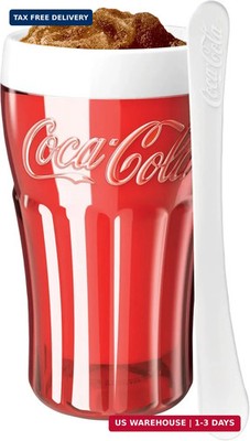 ZOKU Coca-Cola Float & Slushie Maker, Retro Make and Serve Cup with Freezer Core