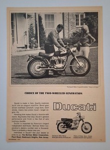 1965 Ducati 250cc Monza Bevel Gear Overhead Cam Motorcycle AD