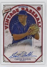2023 Onyx Vintage Extended Auto Blue Ink Carter Holton #OACA Auto 0j81