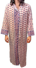 70s Vintage Cotton Pajamas Nightgown Long Shirt Dress Mod Hippie Handmade