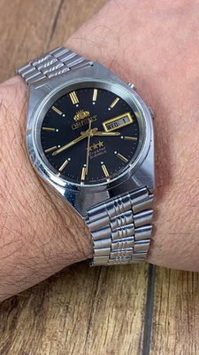 Orient Crystal 3 Stars Black vintage automatic 21 jewels Japan Orient Crystal 3 Stars Black vintage automatic 21 jewels Japan