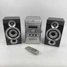 Retro JVC CA-UX30R Micro System Silver - CD Player, FM Radio w/ Remote Control