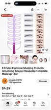 8 Styles Eyebrow Shaping Stencils Grooming Shaper Reusable Template Makeup Tool