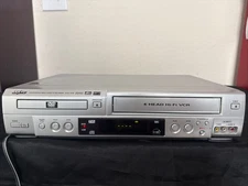 Sanyo DVW-6100 DVD VCR VHS Combo 4 Head Hi-Fi Player Tested Works With Cables