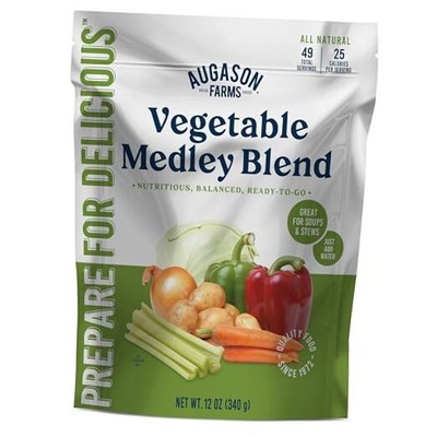  Vegetable Medley Blend Resealable Pouch, Emergency Food Stew Blend 14.6 oz