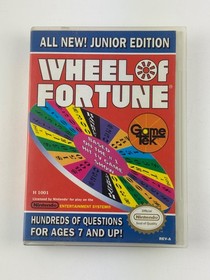 Wheel of Fortune Junior Edition (Nintendo NES, 1989) Cartridge w/ Clamshell Case