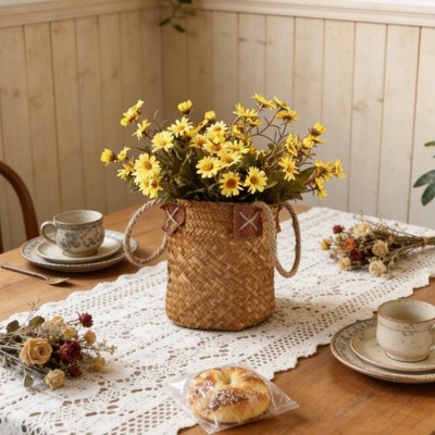 Korean Style Autumn Daisy Silk Flower Bouquet 36cm Artificial Chrysanthemum