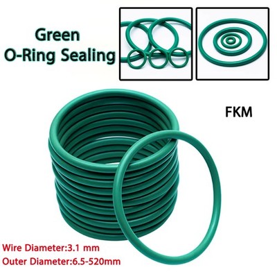 OD 6.5-520mm Green Fluorine Rubber FKM O-Ring Sealing Ring Oil Seals Gasket