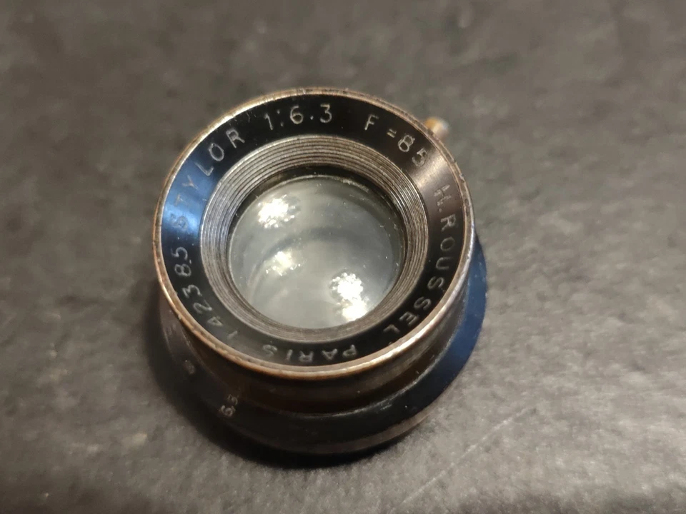 Objectif Appareil Photo H. Roussel paris stylor 1:6,3 F:85 Ancien Laiton. - Photo 4/4