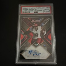 Wild Card 2022 Auto Mania Brian Robinson Jr. #AMA-TH7 Fireworks 1/1 Auto PSA