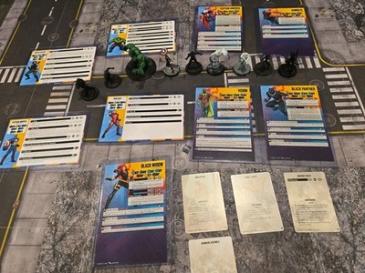 Marvel Crisis Protocol 9 Miniatures Lot - Ready-to-Paint Assembled Avengers 