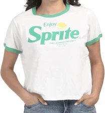 The Laundry Room Sprite Tee T-Shirt Crop Womens Size Small S Retro 90s New NWT