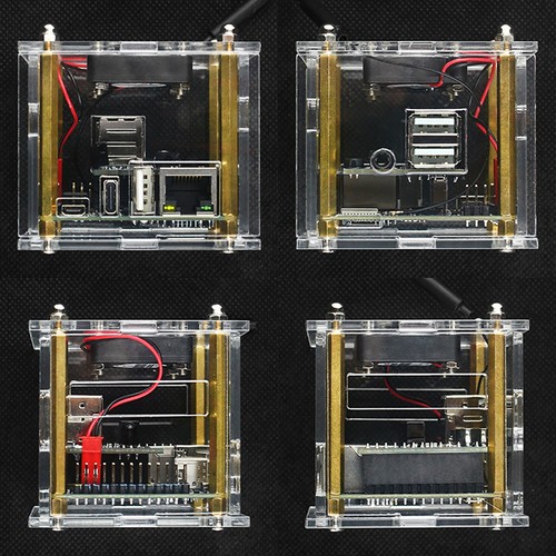 Acrylic Enclosure Clear Shell Case Part W/ Cooling Fan For Orange Pi Zero 3 - Afbeelding 15 van 17