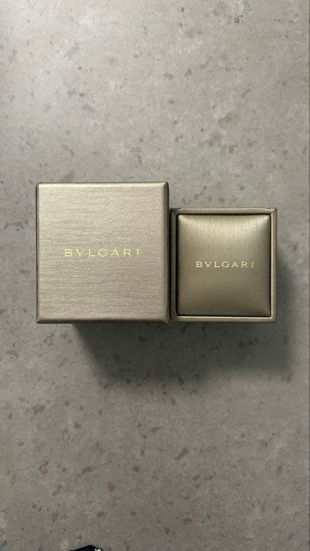 [Near Mint] Bvlgari Genuine Pair Ring jewelry case empty box brown From Japan