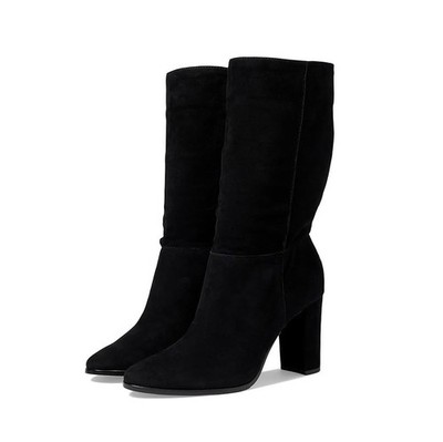 Ralph Lauren Womens 8.5 B Black Artizah II Midshaft Block Heel Boots DISPLAY KT2