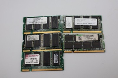 Lot of 5 Random brand,  Apple Computer G4, 256 MB Ram - Memory Modules