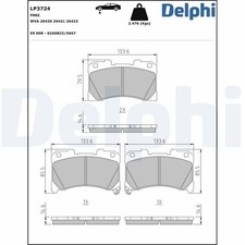 DELPHI Bremsbeläge Bremsbelagsatz Bremsklötze Vorne LP3724
