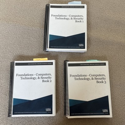 SANS GIAC SEC275 Textbooks (2021) Foundations Computers, technology, & Security
