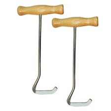 1X(Wooden Handle Boot Hooks Boot Puller, Metal Boot Hooks for Effortless5857