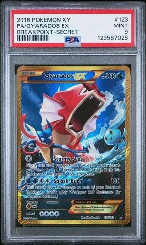 Pokemon Gyarados EX XY Breakpoint Secret Rare Full Art #123 PSA 9 Mint